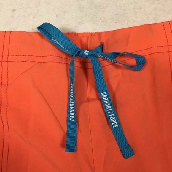 Carhartt Womens XL Force Cross-Flex Modern Fit Bootcut Scrub Pant Orange Pockets - Picture 7 of 16